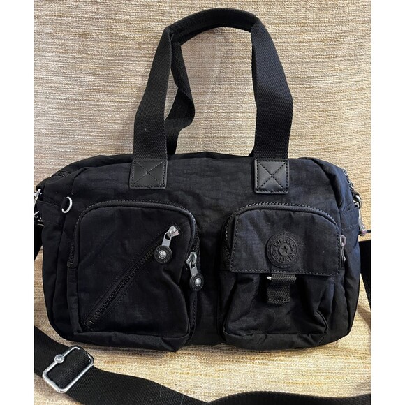 Kipling Defea Black Shoulder Crossbody Messenger Bag NWT NEW Size Medium - Picture 2 of 13
